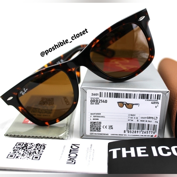 Model Display Ray-Ban RB2140 Wayfarer Tortoise Brown main image 4